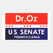 Dr. Oz US Senate Pennsylvania Rechthoekige Sticker (Voorkant)