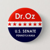 Dr. Oz US Senate Pennsylvania Ronde Button 5,7 Cm (Voorkant)
