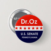 Dr. Oz US Senate Pennsylvania Ronde Button 5,7 Cm (Voorkant /achterkant)