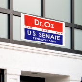 Dr. Oz US Senate Pennsylvania Spandoek (Buitenkant Gebouw)