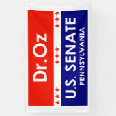 Dr. Oz US Senate Pennsylvania Spandoek (Verticaal)