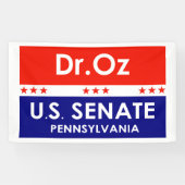 Dr. Oz US Senate Pennsylvania Spandoek (Horizontaal)