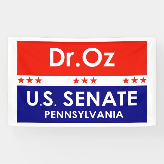 Dr. Oz US Senate Pennsylvania Spandoek (Horizontaal)