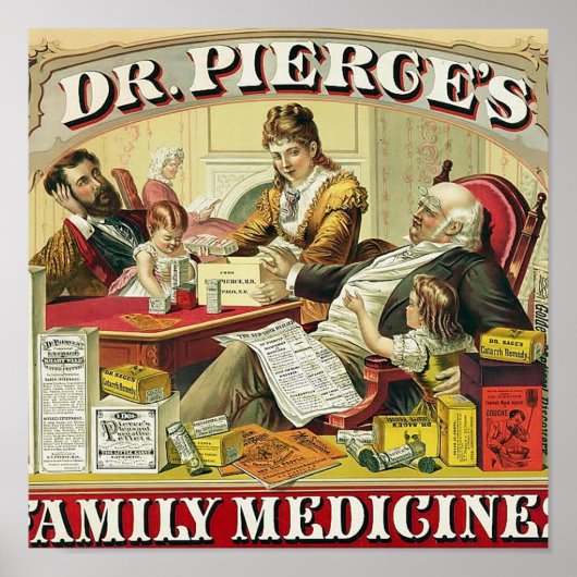 Dr. Peirce's familie Medicines. Poster (Voorkant)