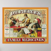 Dr Peirce's Family Medicines ~  Advert Poster (Voorkant)