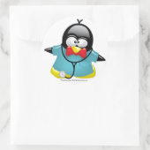 Dr. Penguin Ronde Sticker (Tas)