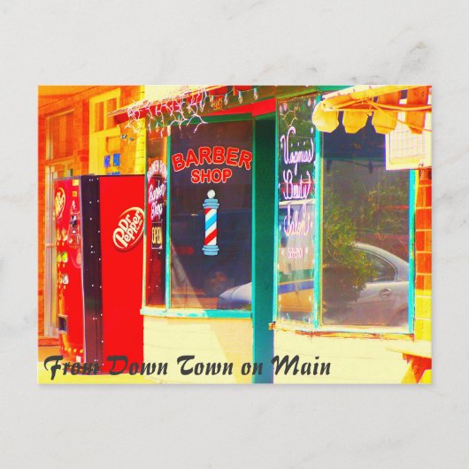 Dr. Pepper en een Hair Cut Briefkaart (Voorkant)