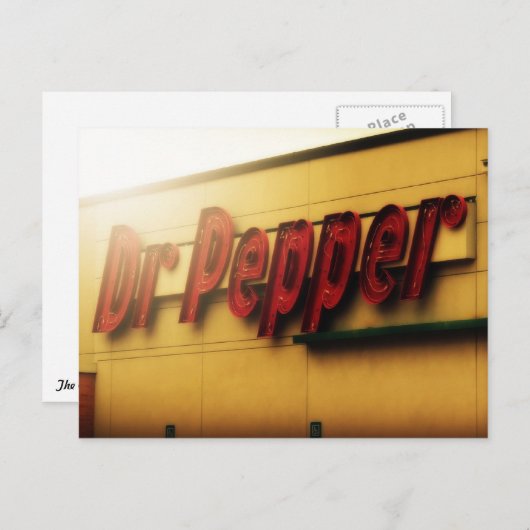 Dr. Pepper Sign Briefkaart (Voorkant / Achterkant)