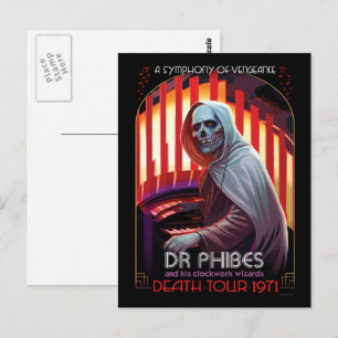 Dr. Phibes Symfonie van Wraak Gotische Horror Pos Briefkaart