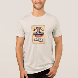Dr. Porky's Ham-Smaak Zuigtabletten (Fictief) Tri-Blend Shirt