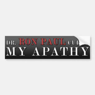 Dr. Ron Paul heeft mijn apathie genezen Bumpersticker