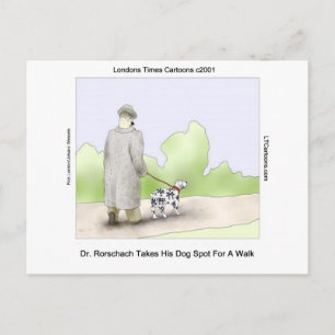 Dr. Rorschach neemt Dog Spot 4 A Walk Funny Briefkaart