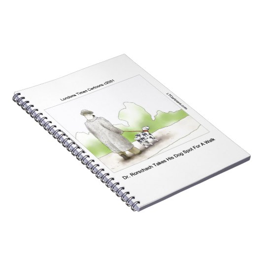 Dr. Rorschach neemt Dog Spot 4 A Walk Funny Notitieboek (Rechterzijde)