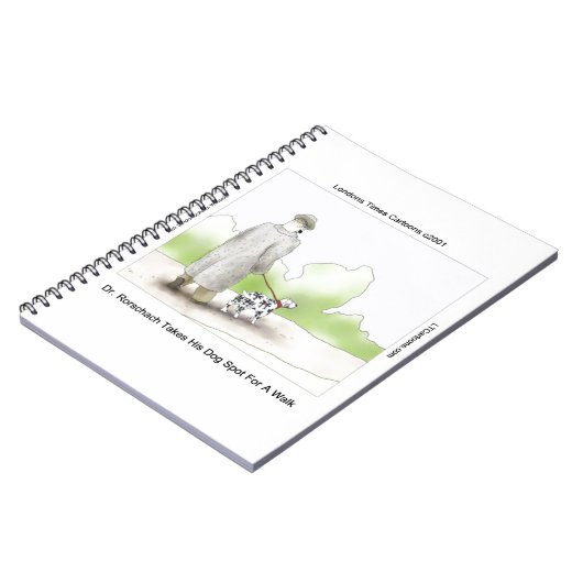 Dr. Rorschach neemt Dog Spot 4 A Walk Funny Notitieboek (Linkerzijde)