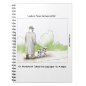 Dr. Rorschach neemt Dog Spot 4 A Walk Funny Notitieboek (Voorkant)