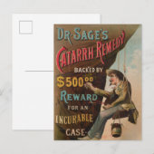 Dr. Sage's catarrhremedie Briefkaart (Voorkant / Achterkant)