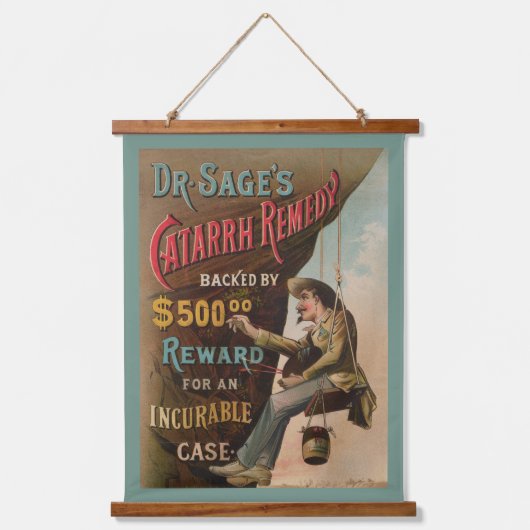 Dr. Sage's catarrhremedie Hangend Wandkleed (Voorkant)