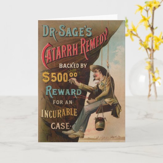 Dr. Sage's catarrhremedie Kaart (Gele Bloem)
