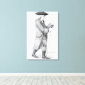 Dr. Samuel Johnson Canvas Afdruk (Insitu (Houten vloer))