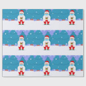 dr santa claus covid kermas gezichtsmasker cadeaupapier (Vlak)