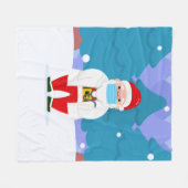 dr santa claus covid kermas gezichtsmasker fleece deken (Voorkant (Horizontaal))