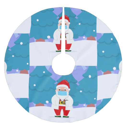 dr santa claus covid kermas gezichtsmasker kerstboom rok (Voorkant)