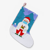 dr santa claus covid kermas gezichtsmasker kleine kerstsok (Voorkant (Hangend))