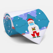 dr santa claus covid kermas gezichtsmasker stropdas (Opgerold)