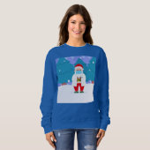 dr santa claus covid kermas gezichtsmasker trui (Voorkant volledig)