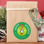 Dr. Seus | Kat in het Pet | Christmas Gift Label<br><div class="desc">Voeg dit leuke Dr. Seuss Grinch cadeau label toe aan elk vakantiegeschenk.</div>
