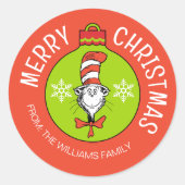 Dr. Seus | Kat in het Pet | Christmas Gift Label (Voorkant)