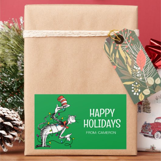 Dr. Seus | Kat in het Pet | Christmas Gift Label (Feestdagen)