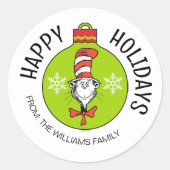 Dr. Seus | Kat in het Pet | Christmas Gift Label (Voorkant)