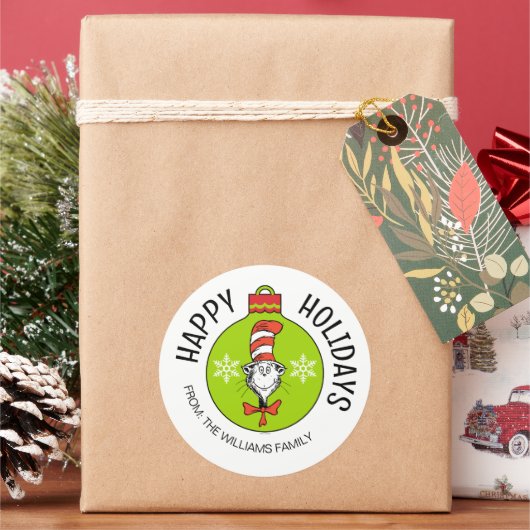 Dr. Seus | Kat in het Pet | Christmas Gift Label (Feestdagen)