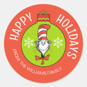 Dr. Seus | Kat in het Pet | Christmas Gift Label (Voorkant)