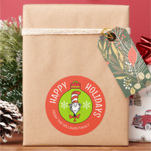 Dr. Seus Kat in het Pet Christmas Gift Label