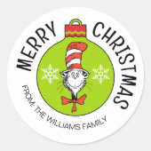 Dr. Seus | Kat in het Pet | Christmas Gift Label (Voorkant)