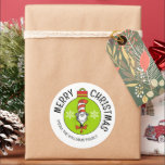 Dr. Seus | Kat in het Pet | Christmas Gift Label<br><div class="desc">Voeg dit leuke Dr. Seuss Grinch cadeau label toe aan elk vakantiegeschenk.</div>