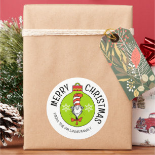 Dr. Seus   Kat in het Pet   Christmas Gift Label