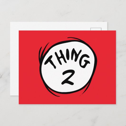 Dr. Seuss | Aangepast ding één ding twee Briefkaart (Voorkant / Achterkant)