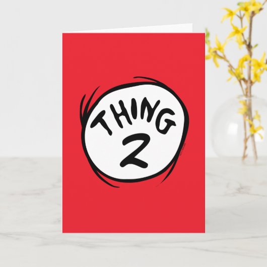 Dr. Seuss | Aangepast Ding Eén Ding Twee Kaart (Gele Bloem)