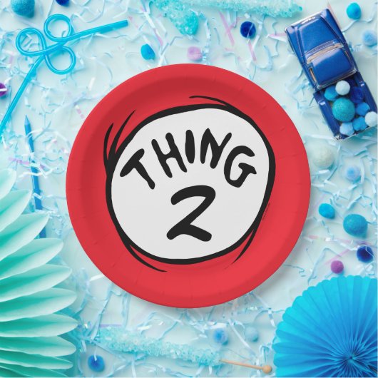 Dr. Seuss | Aangepast ding één ding twee Papieren Bordje (Feest)