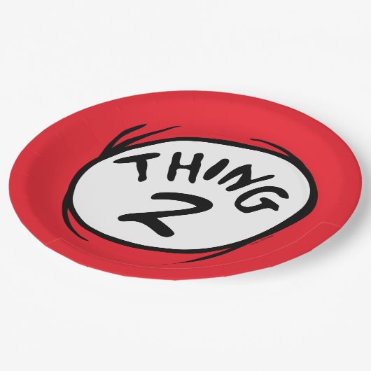 Dr. Seuss | Aangepast ding één ding twee Papieren Bordje (Gekanteld)