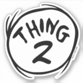 Dr. Seuss | Aangepast ding één ding twee Sticker (Voorkant)