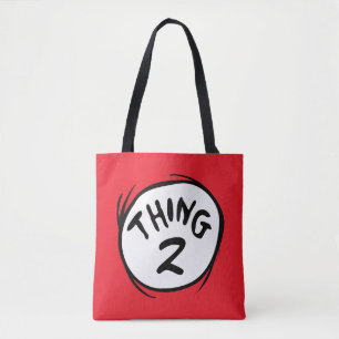 Dr. Seuss   Aangepast ding één ding twee Tote Bag