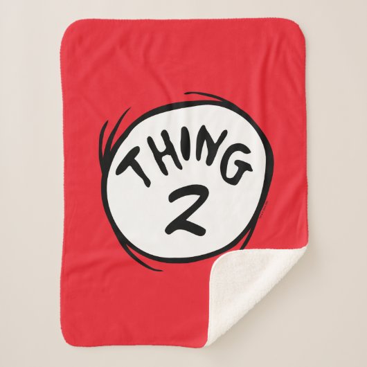 Dr. Seuss | Aangepast Thing One Thing Two Sherpa Deken (Voorkant)