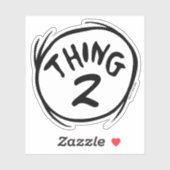 Dr. Seuss | Aangepast Thing One Thing Two Sticker (Vel)
