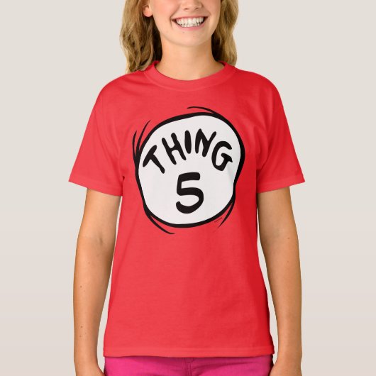 Dr. Seuss | Aangepast Thing One Thing Two T-shirt (Voorkant)