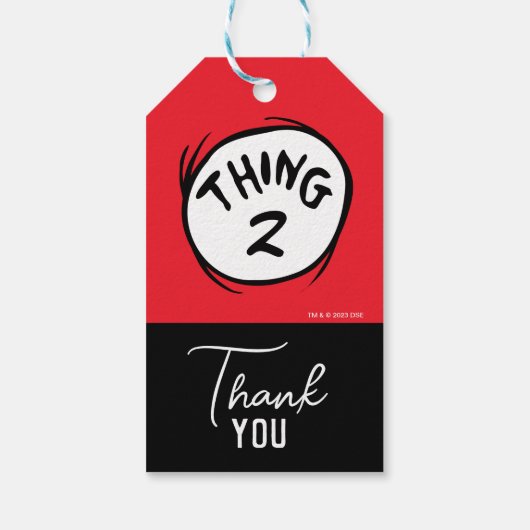 Dr. Seuss | Aangepaste Thing One Thing Two Cadeaulabel (Achterkant)