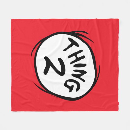 Dr. Seuss | Aangepaste Thing One Thing Two Fleece Deken (Voorkant (Horizontaal))